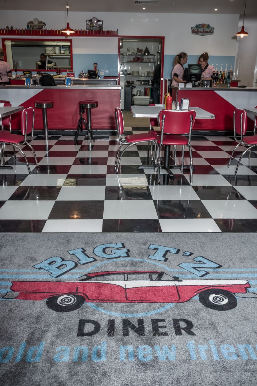 American 1950s retro diner furniture set from Perth Australia Big T'Z diner 